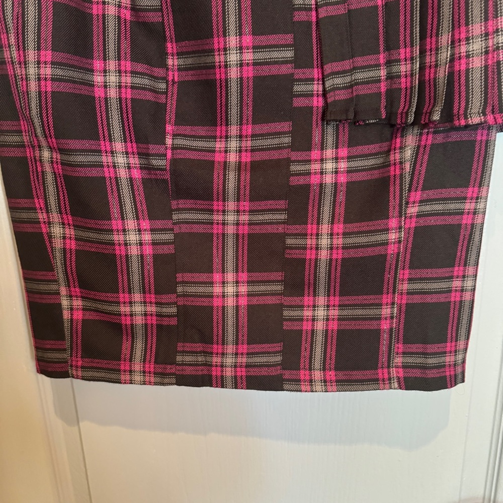 VTG Lip Service Plaid Skirt Sz M (?) Mall Goth Scene Emo Punk Pleated Grommet - Picture 9 of 16
